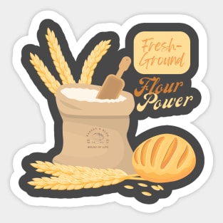 Fresh-Ground Flour Power Sticker